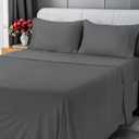 Utopia Bedding Queen Sheet Set - Jersey Knit Sheets 4 Piece  Cotton  Soft T-Shirt Stretchy Sheets (Dark Grey)