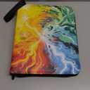 Trading Card Binder for TCG Cards, 9-Pocket Portable Card Collector Ablum Holder Book Fits 900 Cards with 50 Removable Sleeve, Waterproof Card Binder Display Storage Carrying Cases for TCG-Storm