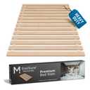 Meliusly Full Bed Slats 54x75 Heavy Duty 0.6 Inch Thick Replacement Wood Slats for Full Size Bed Frame, Slatted Bed Base with Under 2.5 Inch Spacing, Wooden Mattress Support Slats for Platform Bed