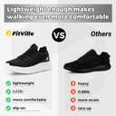 FitVille Extra Wide Slip on Shoes for Men, Lightweight and Breathable Mens Wide Slip on Shoes Max Cushioning, 1