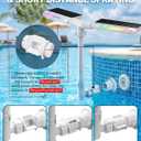 2026 Upgraded Solar Pool Fountain, Dual-Head Adjustable Spray, Extended 8000mah Battery, 10-Color 4-Mode LED Lights, Auto Dusk Sensor & Timer, for Inground/Above Ground Pools (Multi-Color)