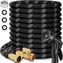 100 ft Flexible Garden Hose with 10 Spray Nozzle-Heavy Duty Superior Strength 96D Material Garden hoses -5-Layer PTE Latex Core - Lightweight Water hoses- Extra Strong Brass Connectors Garden hose