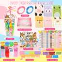 LiYiQ 247-Piece Stationery Set for Student Rewards, Pencil Erasers Notebook Stickers for Classroom Party Goodie Bags and Prizes