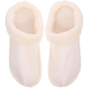 NOLITOY Winter Warm Plush Slipper Liners, Removable Thickened Fur Inserts Soft Cozy Shoe Liners White Clogs Replacement for Women Men 44-45(270mm)