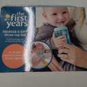 The First Years Squeeze & Sip Toddler Straw Cups - Squeezable Transition Sippy Cup with Silicone Straw - Toddler Feeding Supplies - 7 Oz - 3 Count - Ages 6 Months and Up (Green/Teal)