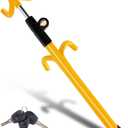 Tevlaphee Car Steering Wheel Lock Great Deterrent Adjustable Car Lock Steering Wheel Anti Theft Car Device for Vehicles,Trucks,Vans,SUVs (Yellow)