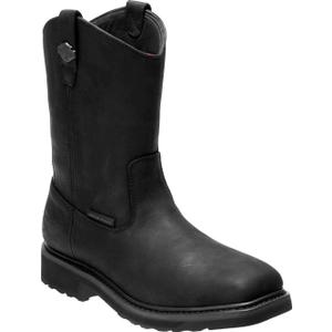 Harley-Davidson Men's Altman Composite Toe Waterproof Leather Motorcycle Western Work Boot (11.5, Black/Black)