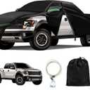 All Weather Protection Car Cover, Compatible with 2001-2023 Ford F150 F250 F350 Raptor, 210T 6-Layer Professional Outdoor Full Car Cover with Combination Lock and Large Storage Bag