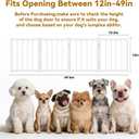Snuowu 16" Freestanding Short Dog Gate for Small Dogs Foldable & Retractable, Expands Up to 48" Wide, 4-Panel Pet Barrier for Doorways, Stairs & Hallways (White)