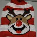 Dog Christmas Sweater, Soft Warm Pet Clothes Coat for Small Medium Large Dogs and Cats Boy Girl, Fall Cozy Holiday Turtleneck Knitting Collar Pullover Pup Outfit Costume for Thanksgiving New Year (Red White Strip) XXL