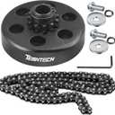 Go Kart Clutch 3/4" Bore 12T with #35 Chain Centrifugal Clutch and Chain for Go Kart Minibike Honda Kart Engines