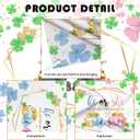 AIBIIN 7x5ft St. Patrick's Day Gender Reveal Banner Shamrock Four Leaf Clovers Baby Shower Photography Background He or She Boy or Girl Cake Smash Decorations Pots of Gold Pastel Photo Studio Props