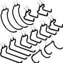 12 PCS Heavy Duty Pegboard Hooks, for Organizing Various Tools, for 1/4 Inch Pegboard, Black