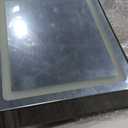 HOMCOM Farmhouse Vanity Desk with Mirror, Rustic Makeup Vanity Table with LED Lights, Cushioned Stool, 42 Inch Glass Tabletop, Drawers & Shelves & Cabinet, Dressing Table Set for Bedroom, White