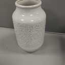 White Ceramic Vase for Flowers, 9 Inch Modern Decorative Vase for Home Decor, Centerpieces, Table, Living Room, Bathroom, Kitchen, Jarrones Decorativos para Sala
