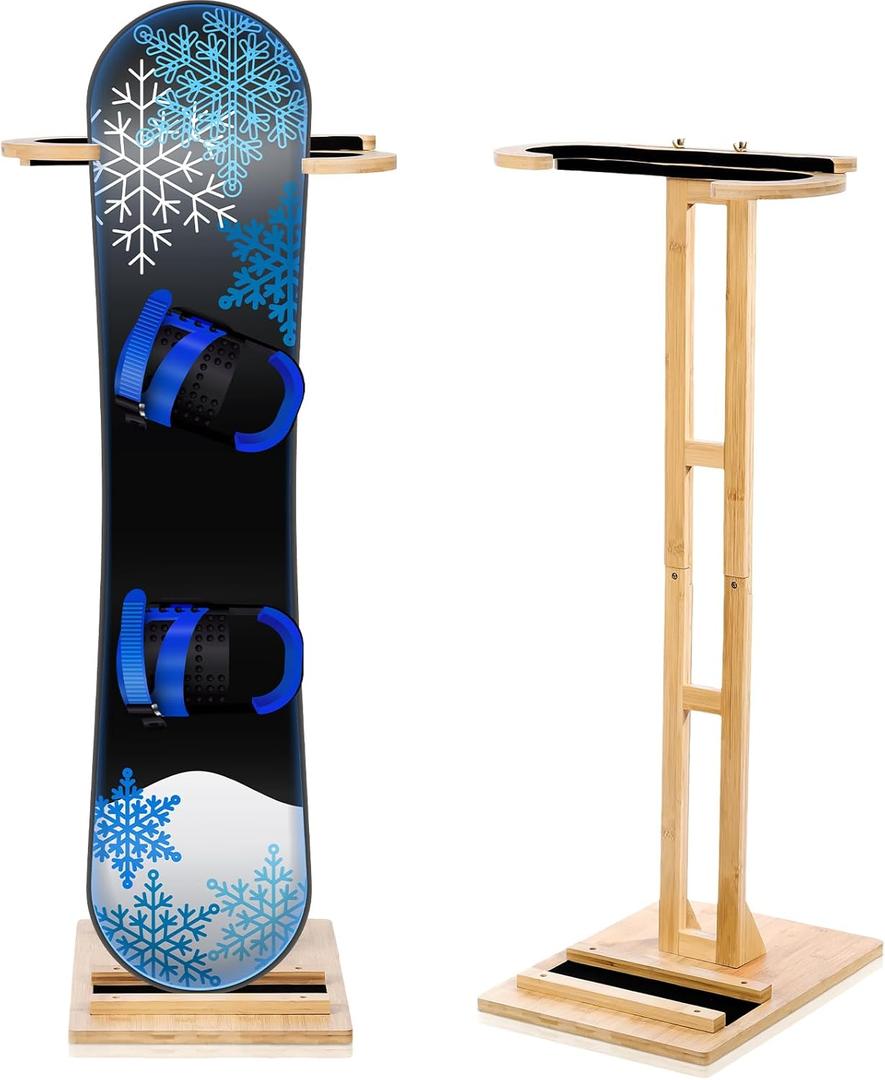 2 Set Snowboard Rack Snowboard Stand Floor Vertical Snowboard Holder with Floor Stand up Indoor Snowboard Storage Snowboard Display Rack for Shortboard Longboard