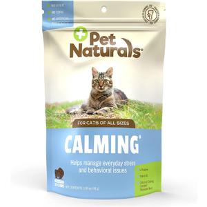 Pet Naturals Calming Chews for Cats, 30 Chews - Behavioral Support and Anxiety Relief for Travel, Boarding, Vet Visits and High Stress Situations