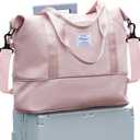 Travel Duffel Bag, Sports Tote Gym Bag, Shoulder Weekender Overnight Bag for Women (A-pink-expandable)