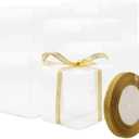 Coobbar Clear Candy Gift Box,30 Pack Empty Clear PVC Plastic Boxes Gift Boxes for Party Favors, Wedding, Birthday Presents, Candy, Cupcakes, Jewelry, Christmas Gift Packing (2 x 2 x 2 Inch)