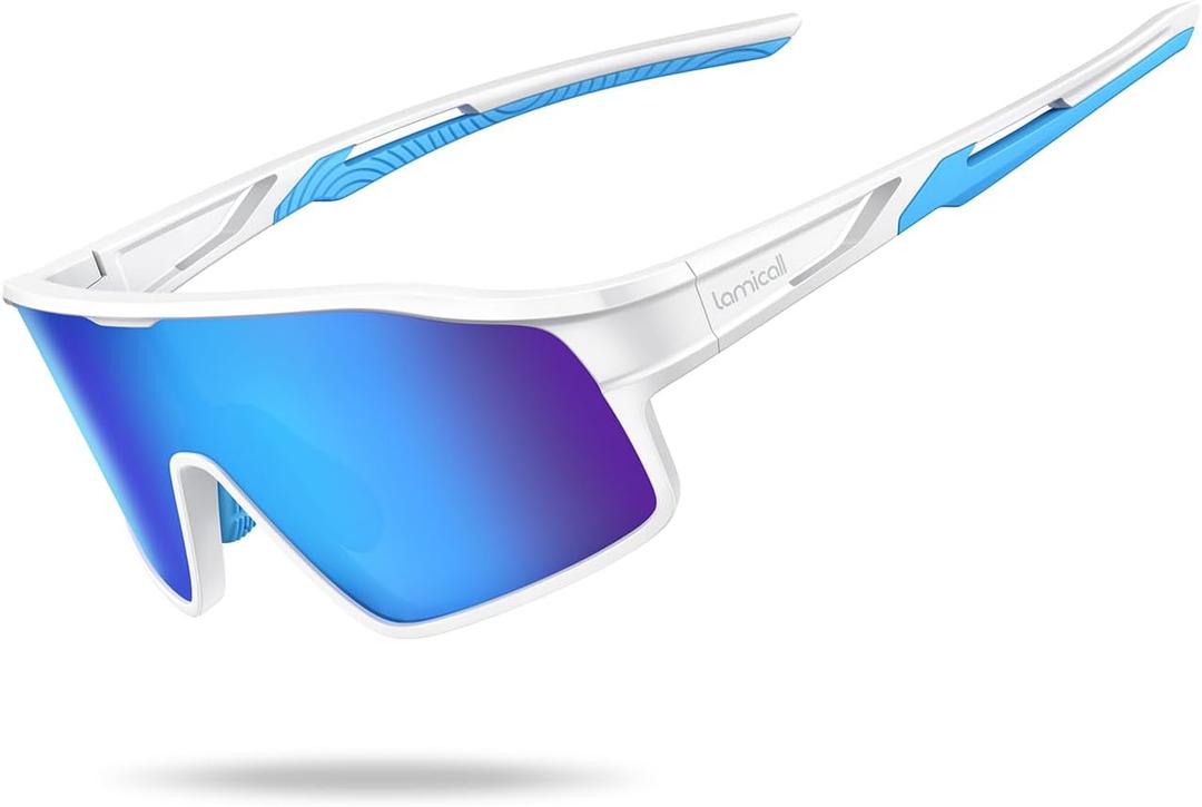 Lamicall Polarized Kids Baseball Sunglasses for Age 8-14 - UV400 Protection Sports Cycling Sun Glasses for Boys Girls Youth