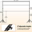 Forlogic Backdrop Stand 10x7.5ft(WxH), Heavy Duty Adjustable Photo Back Drop Stand kit, Suitable for Party, Photography, Weddings