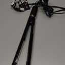 Nicebay Flat Iron Hair Straightener, 1 Inch Titanium Hair Straightener & Curler, Fast Heating,5 Temp Settings, Negative Ion Technology,Travel-Friendly, Smooth Salon Design (Black Gold)