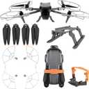 Propellers for DJI Air 3S Drone - 4Pcs Accessories Set with Propeller Guard Protector Landing Gear Low Noise Blades for DJI Air 3/Air 3S Drone Accessories Bundles