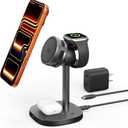 3-in-1 Wireless Charging Station, Qi2.2 25W Fast Charge with Cooling Fan (On/Off), for iPhone 1712/Apple Watch/AirPods, Includes 45W Adapter  Great for Desk & Live Streaming