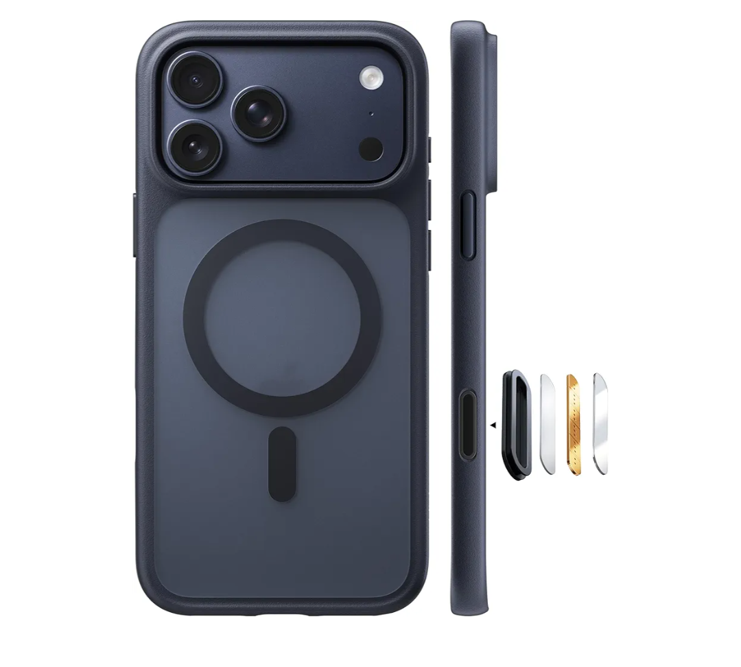 TORRAS Magnetic Shockproof for iPhone 17 Pro Case, Camera Control, Compatible with MagSafe, Military-Grade Protection, Stronger Slim Translucent Phone Case for iPhone 17 Pro, Black