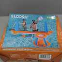 JOYIN Inflatable Pool Float Set Volleyball Net & Basketball Hoops, Floating Swimming Game Toy for Kids and Adults, Summer Floaties, Volleyball Court (105x28x38)|Basketball (27.6x23),L-Orange