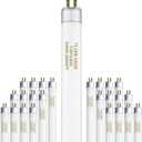 T5 28 Watts Fluorescent Light Bulb, 46 Inch T5 Fluoerscent Tube Compatible with Philips F28T5/835/ALTO, Sylvania FP28/835/ECO, 3000K Soft White Mini Bi-Pin Base G5, 2800 Lumens CRI 85 25 Pack