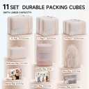 11 Set Packing Cubes for Travel, Gifts for Women Mom,Anti-Tearing Suitcase Organizer for Luggage Carts with Shoe & Hanging Toiletry Bag,OlarHike Vacation Essentials & Accessories for Cruise Ship