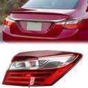 Dasbecan Passenger Tail Light Compatible with Honda Accord 2016 2017 Right Rear Lamp Outer Replaces# 33500T2AA21 With Bulbs