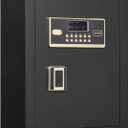 Fireproof Safe for Home Document,Heavy-Duty Digital Sentry Small Safes Box with Electronic Password Lock, File Cabinet for Office, Large Money Safe with Removable Shelves Organization,Black2