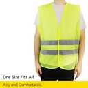 PeerBasics, 20 Pack, Yellow Reflective High Visibility Safety Vest, Hi Vis Silver Strip, Men Women, Work, Cycling, Runner, Construction (Mesh, 20)