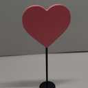 5 Pieces Valentine's Day Wood Heart Tabletop Decor Heart Tall Standing Wood Block Sign Set Heart Table Centerpiece Farmhouse Valentine's Day Ornaments for Wedding Table Photo Props Home(Solid)