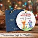 3 x Neighbor Ornament 2026 - Friendship Gift for Neighbors, Christmas Ornament for Friends Next Door, Ceramic Ornaments for Christmas Tree, Appreciation Gifts for Good Neighbors