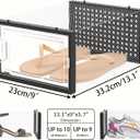 HOMIDEC Shoe Storage, 12 Pack Shoe Organizer for Closet, Shoe Boxes Clear Plastic Stackable Shoe Containers with Lids for Size 10