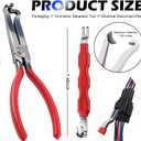 Stacool 2PCS Automotive Electrical Terminal Connector Separator Removal Tool,Dual/Straight Heads Electrical Disconnect Pliers with Non-Slip Handles,Versatile Electricals Connector Removal Tool