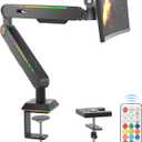 Monitor Stand Arm, Dynamics Touch Function, RGB Single Monitor Stand ArmFits 17-32" Screens,Support up to 19.84 lbs,Adjustable Desk Mount,Gas Spring Clamp Monitor Arm,Quick Release Plate