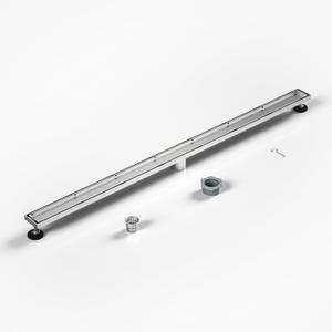 Linear Shower Drain 60" Brushed 304 Stainless Steel | Fast Drainage | Tile Inserted | Stainless Floor Drain Grate | Hair Strainer | Drain Key | The Upgrade for Your Bathroom
