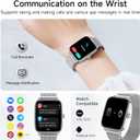aeac Smart Watch for Men Women, 1.85" HD Smartwatch Compatible iPhone/Samsung/Android (Answer/Make Calls), 100+ Sport Modes Fitness Tracker with Heart Rate/Sleep/Step Monitor, IP68 Waterproof
