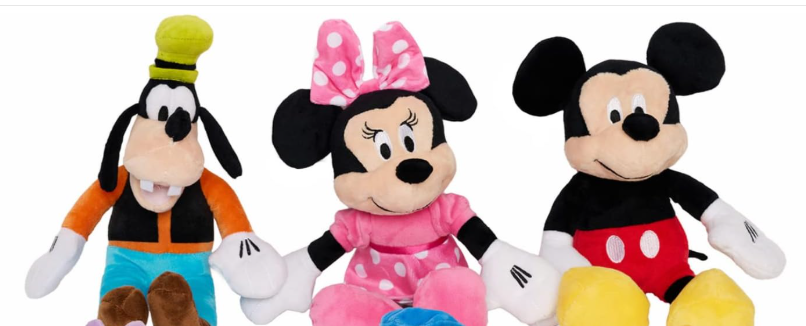KIDS PREFERRED Disney Friends 3 Pack Plush Toys Set with Hand Fasteners