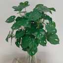 ATFL Fake Tropical Monstera Plant,6 Pcs 32'' Faux Monstera Plant,Artificial Palm Plants Indoor Without Pot (Green)