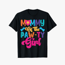 Mommy Of The Birthday Girl Dog Paw Family Matching Party T-Shirt, L