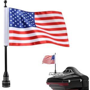 Motorcycle Flag 6 x 10 Flag Red American Flag for Harley Davidson Yamaha Honda Goldwing CB VTX CBR Black Stainless Steel Flagpole fit 1/2 Motorcycle Luggage Rack Motorcycle Flag 6 x 10 Flag Red American Flag for Harley Davidson Yamaha Honda Goldwing CB VTX CBR Black Stainless Steel Flagpole fit 1/2 Motorcycle Luggage Rack