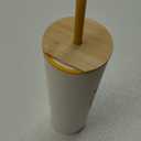 Insulated Tumbler with a Lid and Straw, Featuring The Phrase "But First Coffee".