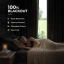 INOVADAY 100% Blackout Curtains for Bedroom, Cream Black Out Curtains 84 Inch Long, Clip Rings Linen Blackout Drapes, Thermal Insulated Room Darkening for Living Room, 2 Panels - W50xL84