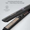 ANNLARY Hair Straightener 1 Inch Flat Iron and Curler 2 in 1, 15s Fast Heating, Professional Titanium Ceramic Ionic Dual Voltage Straighteners for All Hair Types