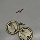 PATIKIL Recessed Door Handles, 2 Pcs Round Flush Pulls Stainless Steel Furniture Locks Hidden Embedded Fireproof Door Furniture Pull Bronze